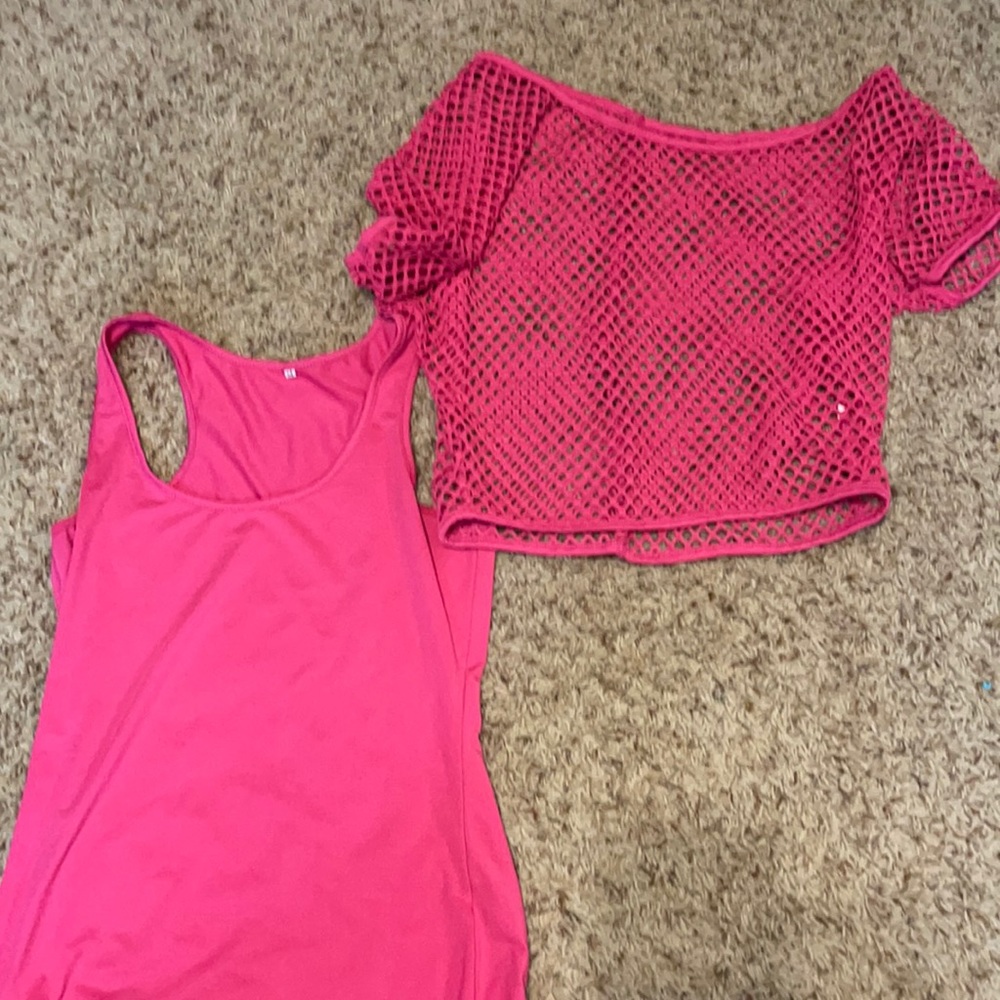 ‘80 style tank top with mesh cover
